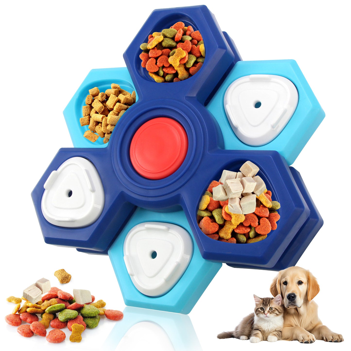 Amazon New Multi-layer Rotating Turntable Slow Feeder Training Dog Toy
