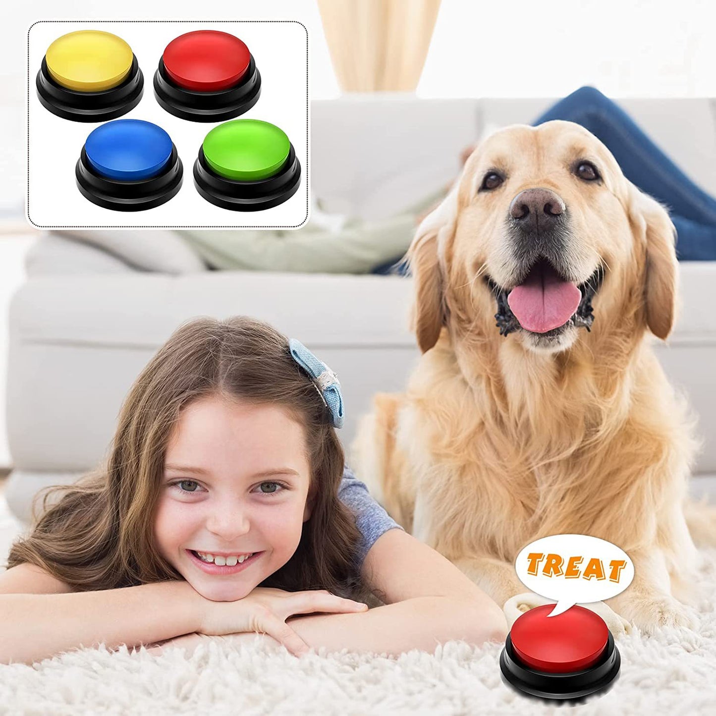 Amazon Pet Communication Button Dog Talking Interactive Training Sound Button Recording Sound Device Squeeze Box