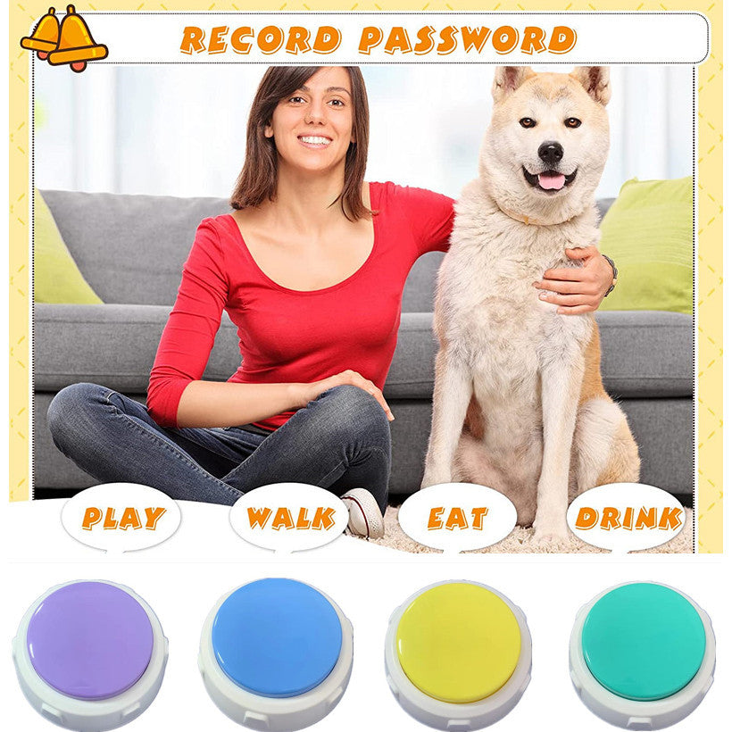 Rechargeable Pet Toy Button Trainer Dog Communication Button Device Intelligent Talking Button Recordable Sound Device