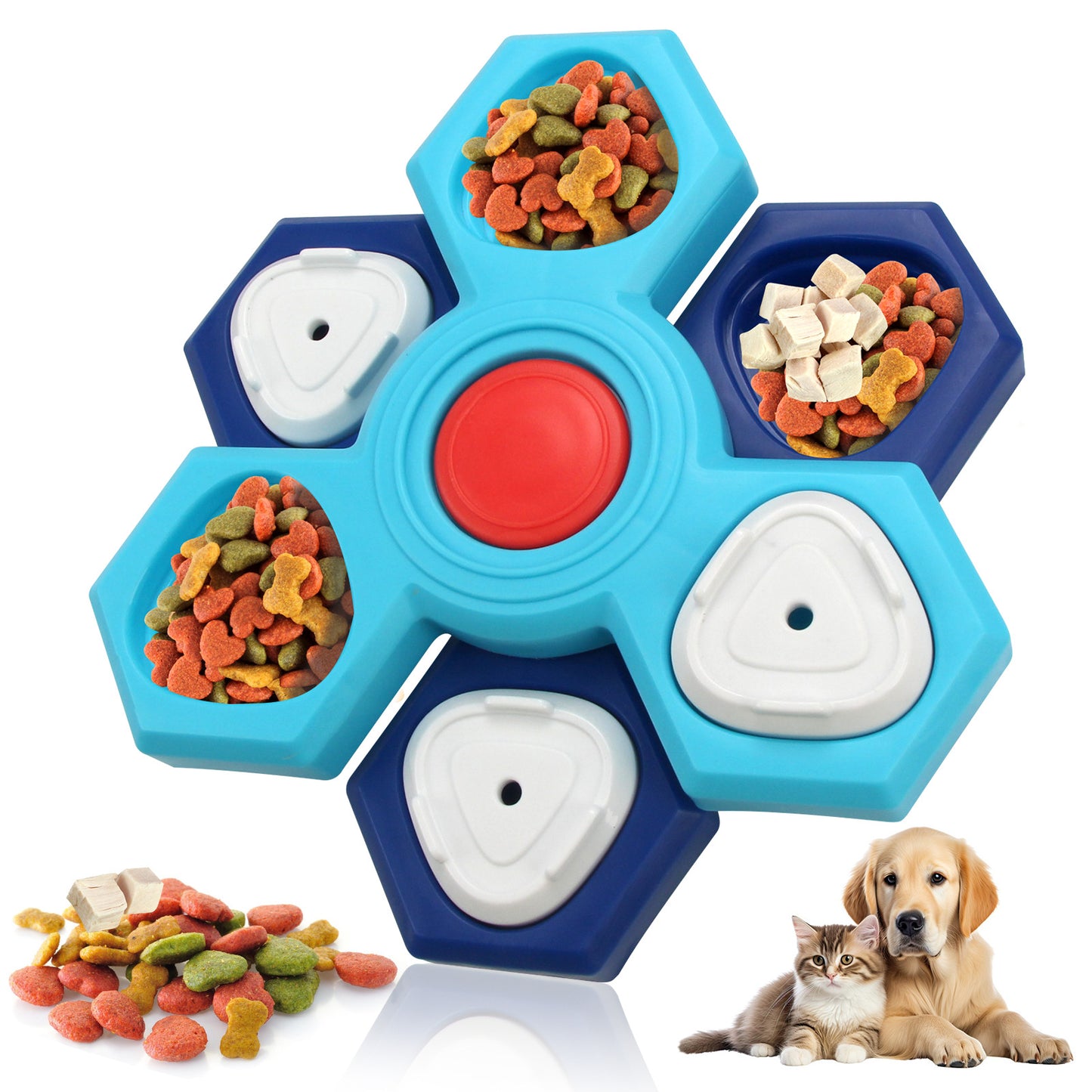 Amazon New Multi-layer Rotating Turntable Slow Feeder Training Dog Toy
