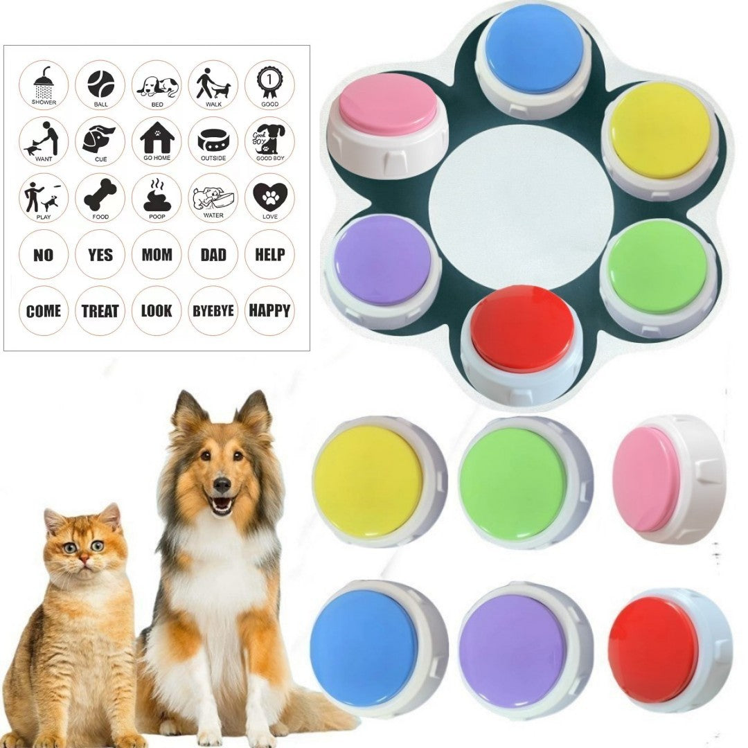 Rechargeable Pet Toy Button Trainer Dog Communication Button Device Intelligent Talking Button Recordable Sound Device