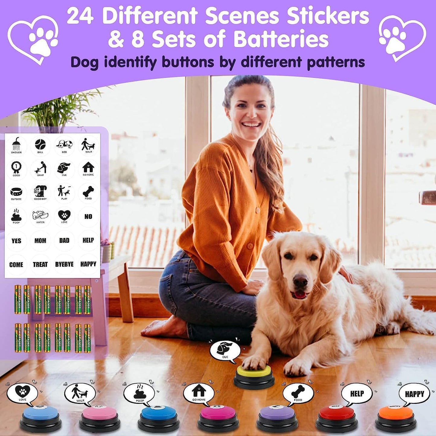 Amazon Pet Communication Button Dog Talking Interactive Training Sound Button Recording Sound Device Squeeze Box