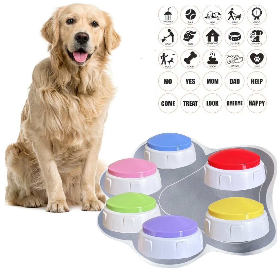 Rechargeable Pet Toy Button Trainer Dog Communication Button Device Intelligent Talking Button Recordable Sound Device
