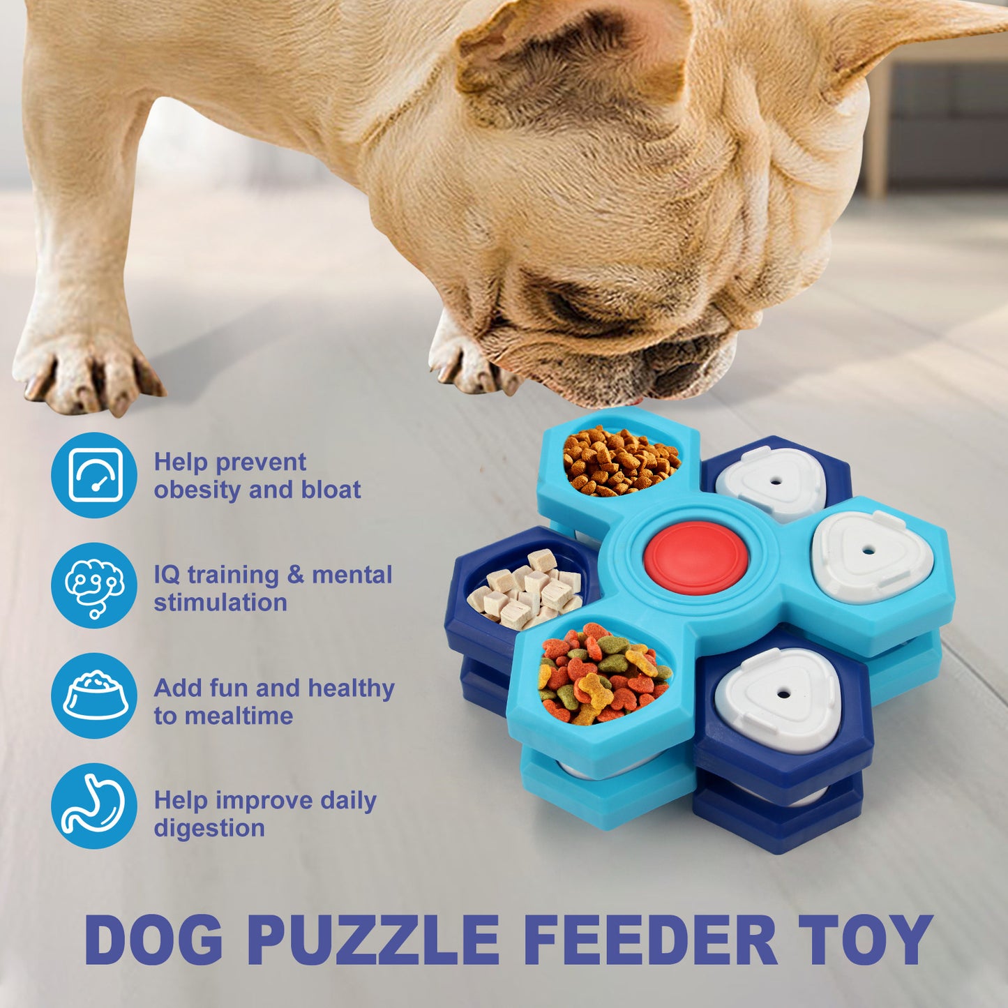 Amazon New Multi-layer Rotating Turntable Slow Feeder Training Dog Toy