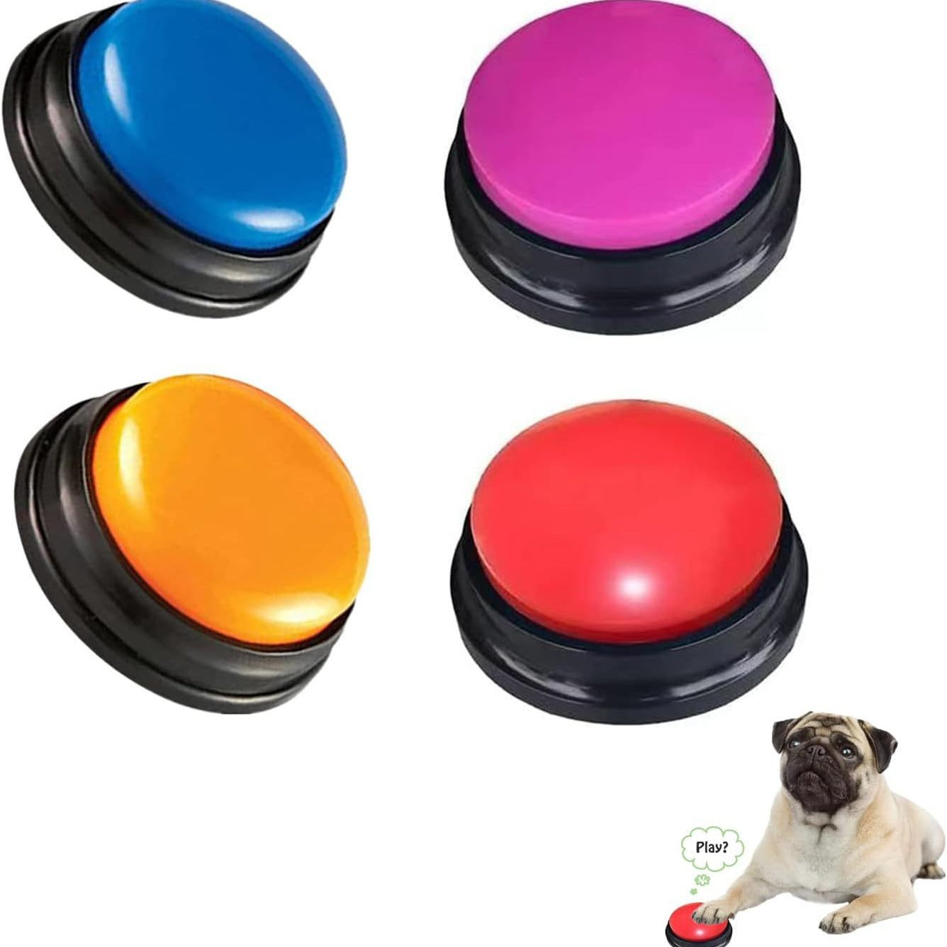 Amazon Pet Communication Button Dog Talking Interactive Training Sound Button Recording Sound Device Squeeze Box