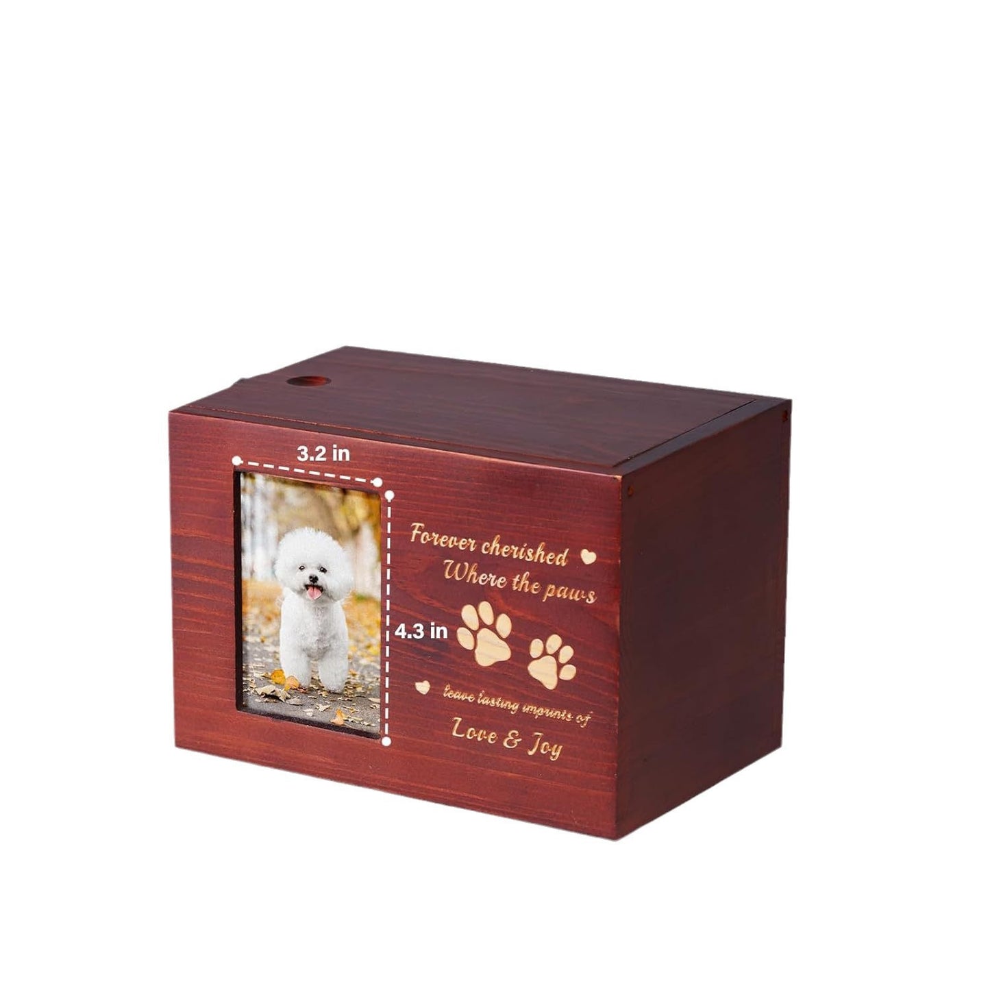 Cross-Border Wooden Pet Cinerary Casket Can Hold Photos Insect-Proof Coffin Box Pet Funeral Products Coffin Memorial Box