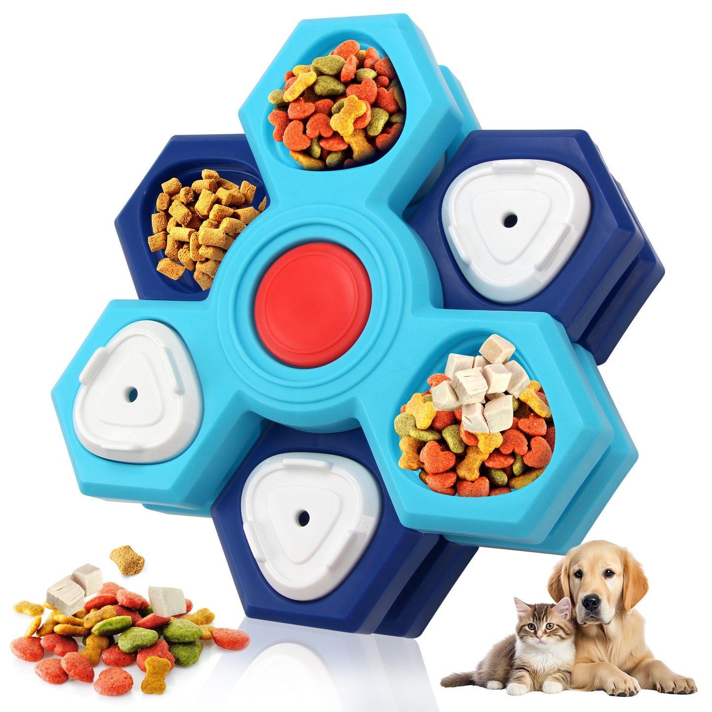 Amazon New Multi-layer Rotating Turntable Slow Feeder Training Dog Toy