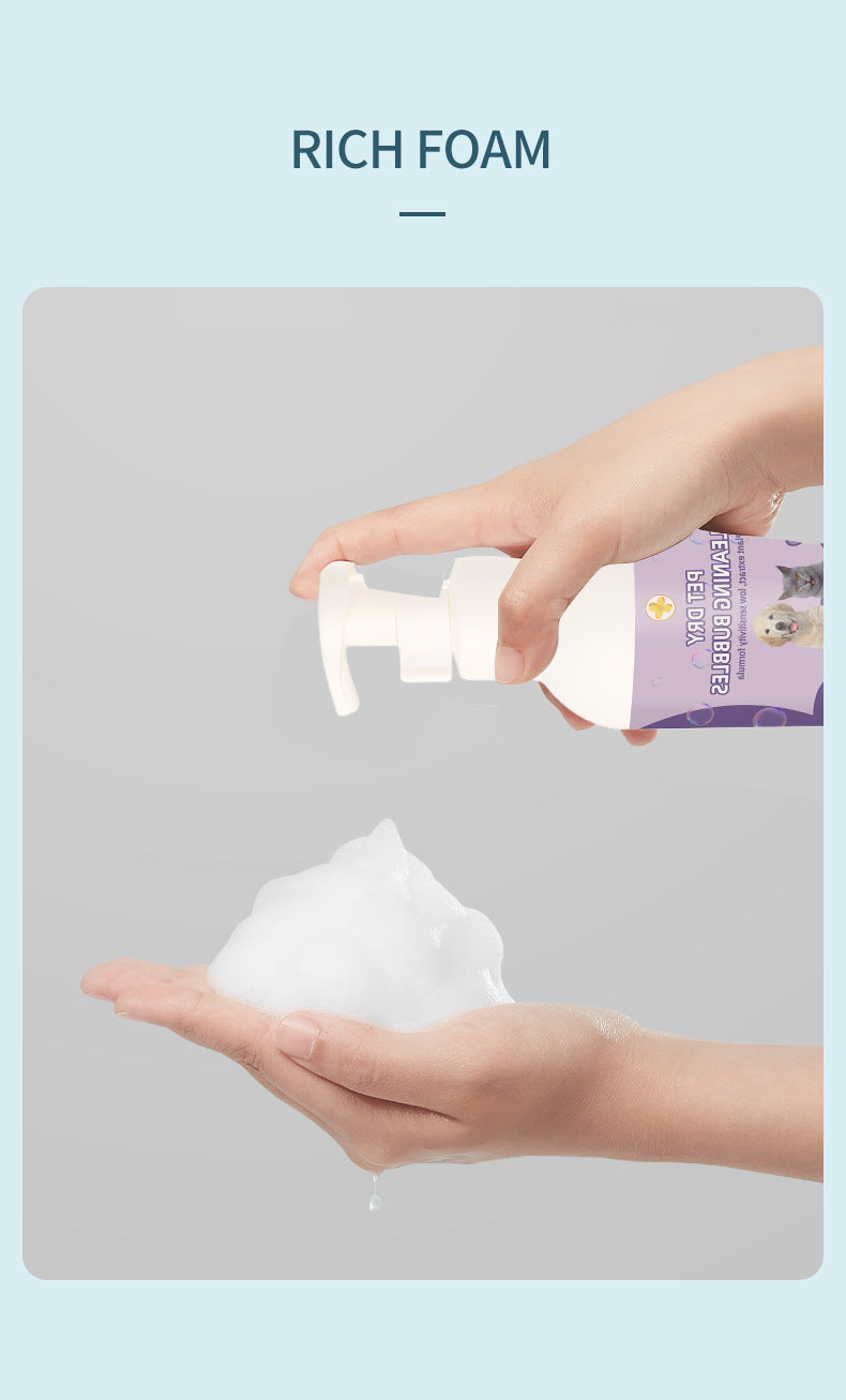 Cross-Border English Pet No-Rinse Foam Dog No-Rinse Bath Shampoo Antibacterial Anti-Itch Cat Dry Cleaning Foam In Stock