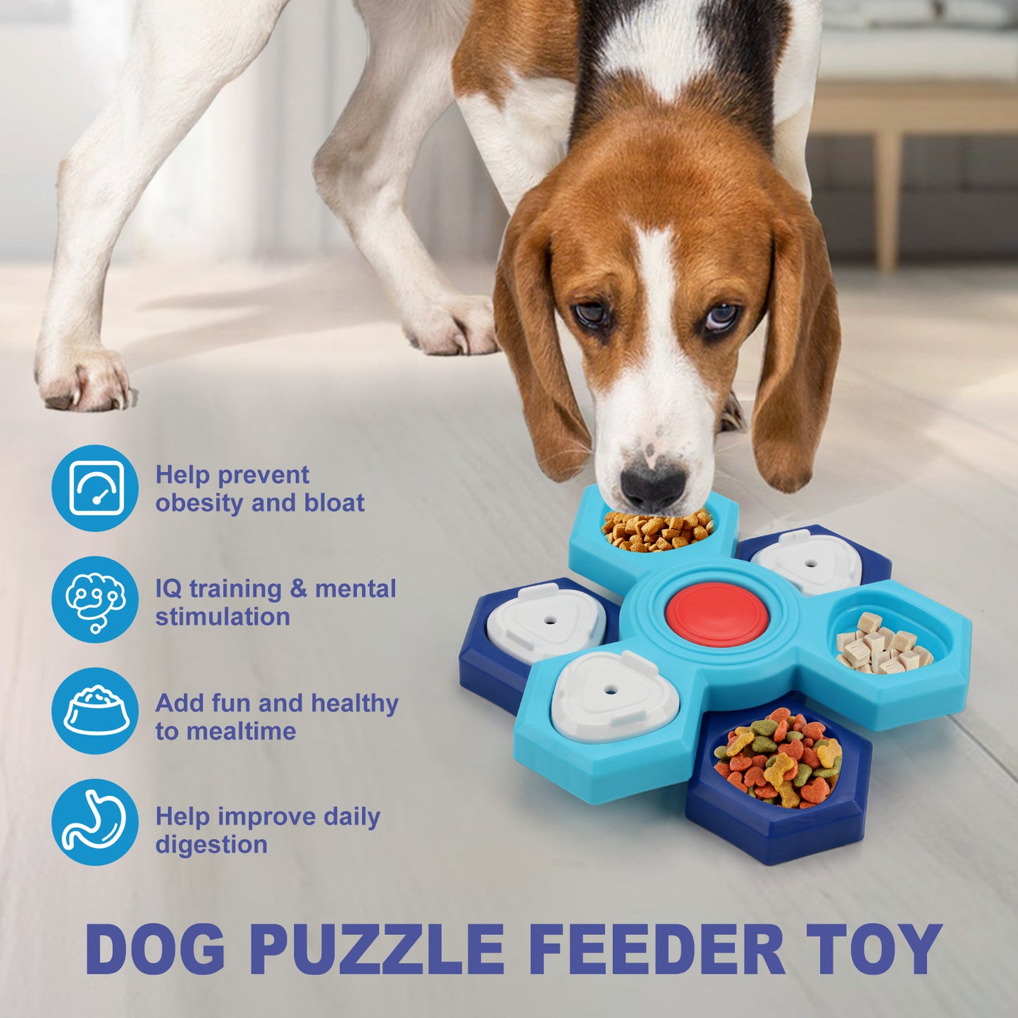 Amazon New Multi-layer Rotating Turntable Slow Feeder Training Dog Toy