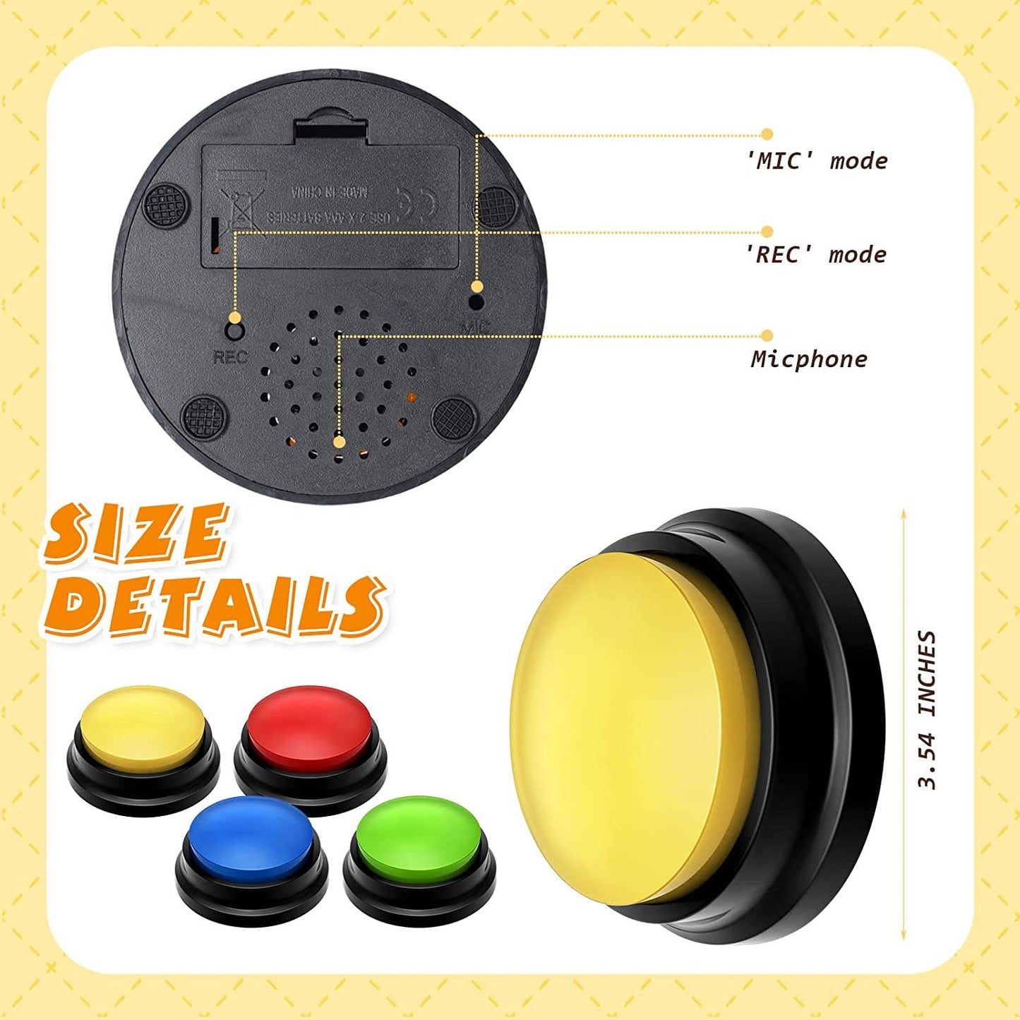 Amazon Pet Communication Button Dog Talking Interactive Training Sound Button Recording Sound Device Squeeze Box