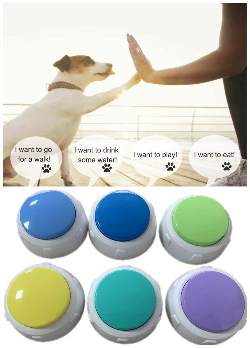 Rechargeable Pet Toy Button Trainer Dog Communication Button Device Intelligent Talking Button Recordable Sound Device