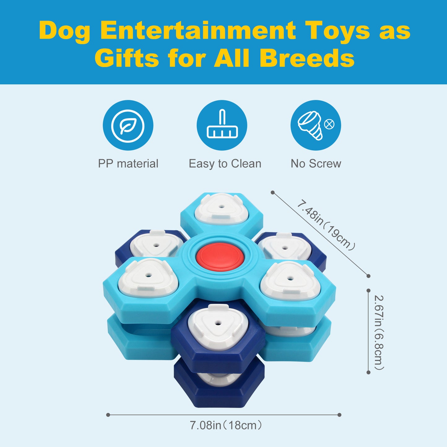 Amazon New Multi-layer Rotating Turntable Slow Feeder Training Dog Toy