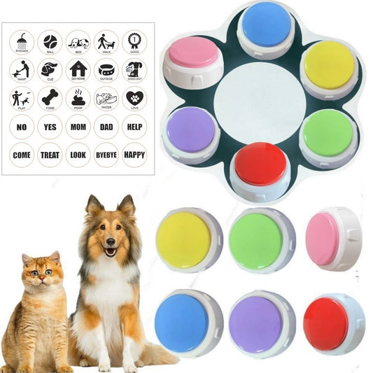 Rechargeable Pet Toy Button Trainer Dog Communication Button Device Intelligent Talking Button Recordable Sound Device