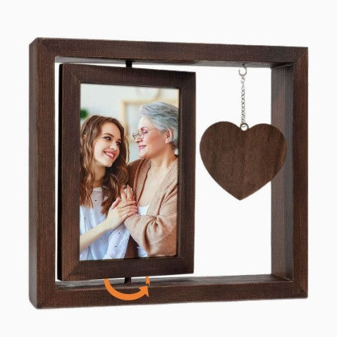 Rotating Commemorative Photo Frame Dog Cat Pet Photo Frame4*6Photo Rotating Wooden Double-Sided Frame Dog Customizable Engraving Available