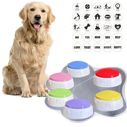 Rechargeable Pet Toy Button Trainer Dog Communication Button Device Intelligent Talking Button Recordable Sound Device