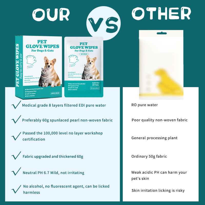 TK Amazon Cross-Border New Pet Disposable Gloves Single Pack Portable Cleaning for Dogs and Cats